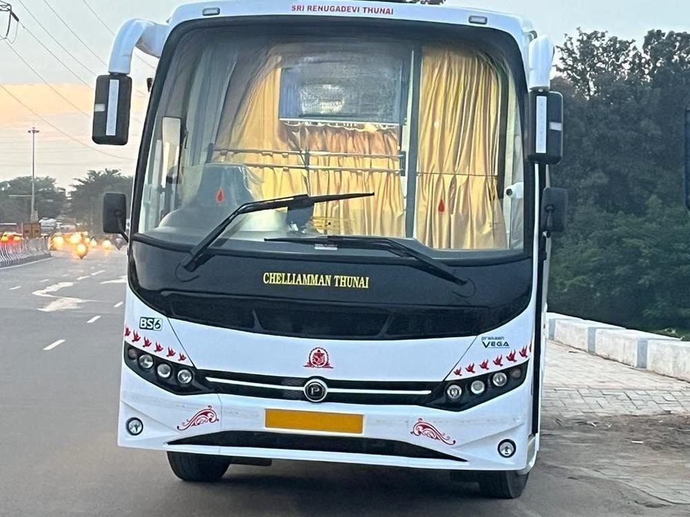 AC coach on a Chennai road