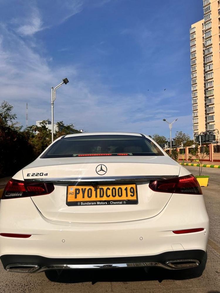 Mercedes-Benz E-Class rear view – Om Shakthi Travels, Chennai