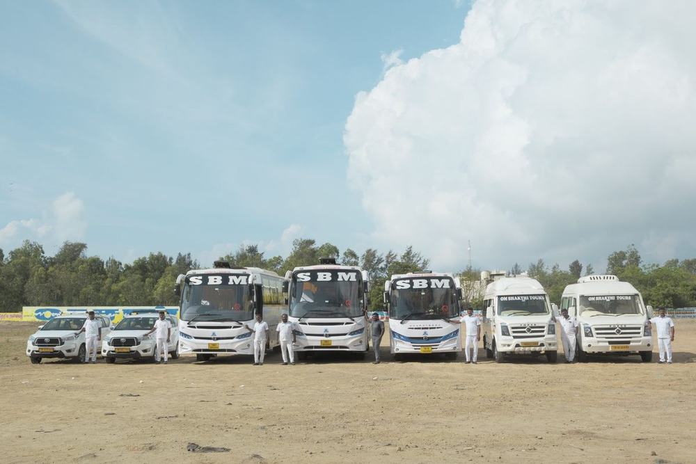 Fleet lineup of cars, vans and coaches – Om Shakthi Travels, Chennai